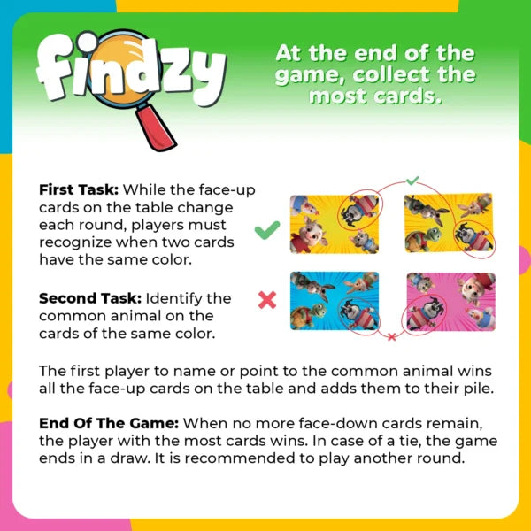 Findzy, Fun Card Game that Strengthens Attention (Ages 4-7)