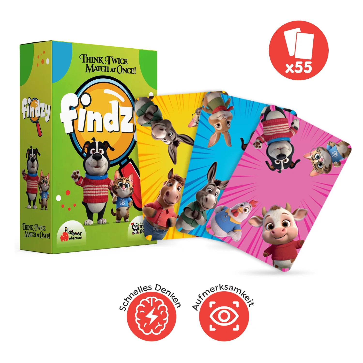 Findzy, Fun Card Game that Strengthens Attention (Ages 4-7)