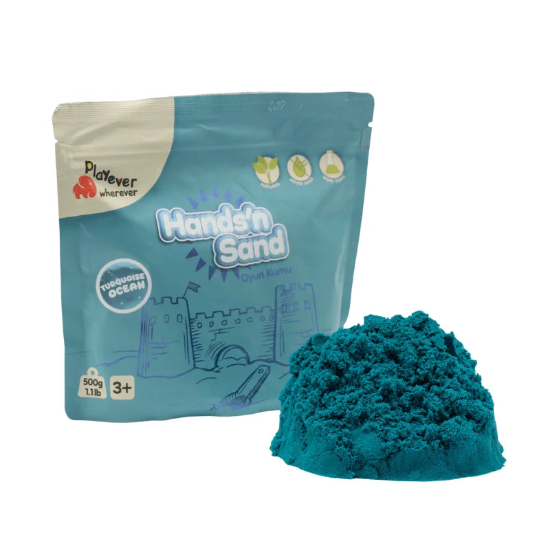 Playever Hands in Sand Natural Kinetic Play Sand 500 gr - Blue