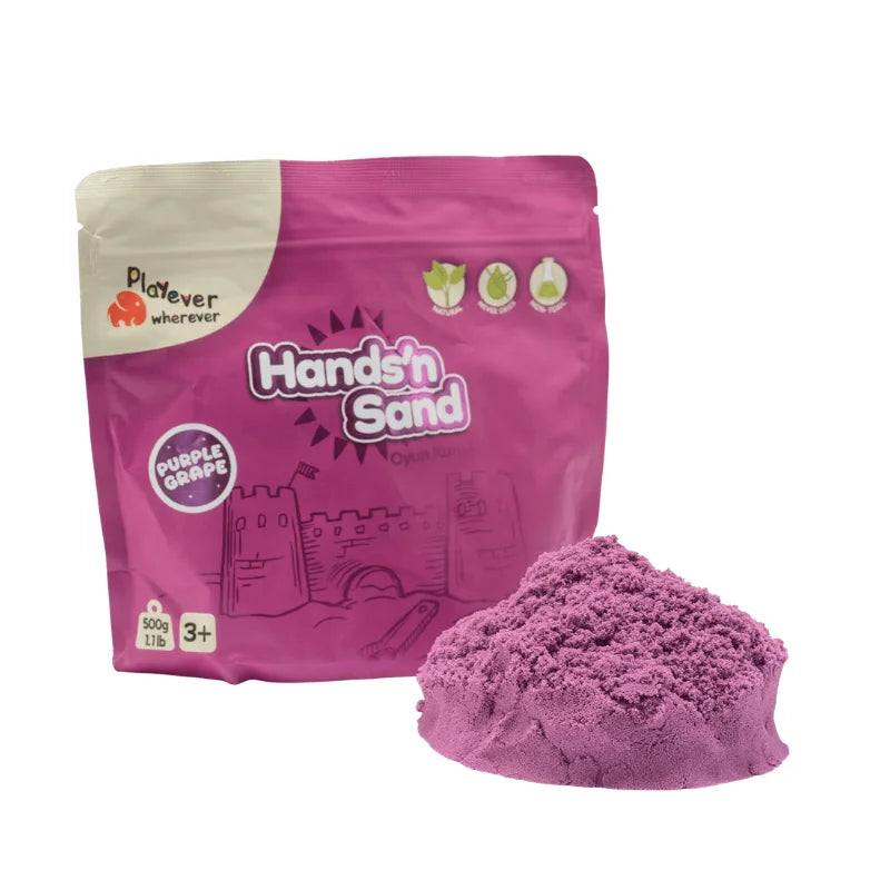 Playever Hands in Sand Natural Kinetic Play Sand 500 gr - Purple
