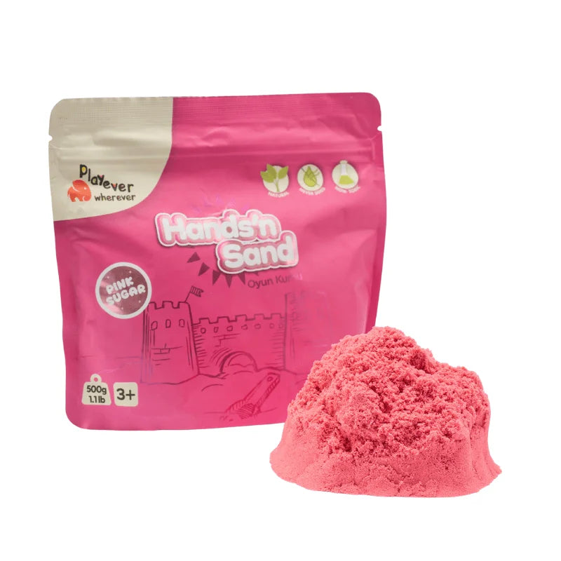 Playever Hands'n Sand Natural Kinetic Play Sand 500g - Pink