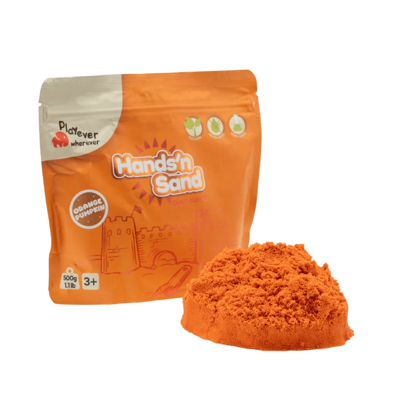 Playever Hands in Sand Natural Kinetic Play Sand 500 gr - Orange