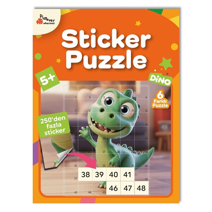 Sticker Puzzle Dino, Jigsaw Puzzle Activity Book