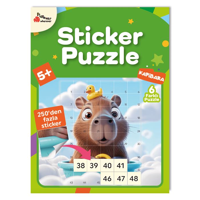 Sticker Puzzle Capybara, Jigsaw Puzzle Activity Book