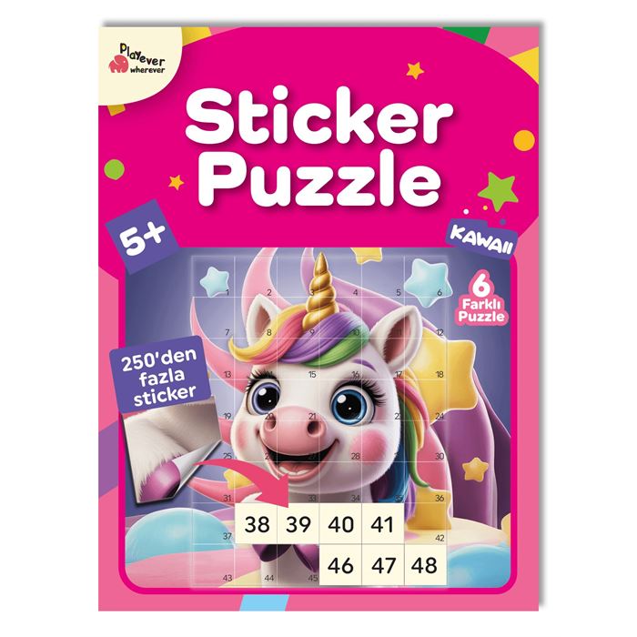 Sticker Puzzle Kawaii, Jigsaw Puzzle Activity Book