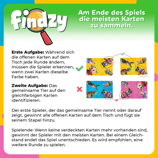 Findzy – Das lustige Kartenspiel zur Förderung der Aufmerksamkeit (Für Kinder von 4–7 Jahren) – Bild 5
