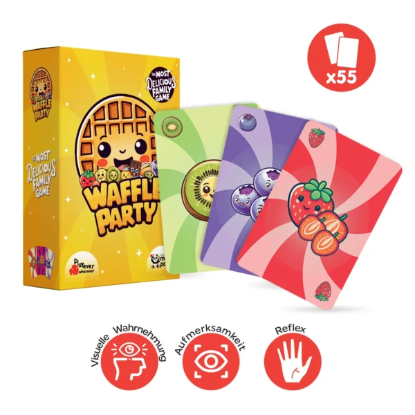 Waffle Party, Dikkat, Görsel Algı ve Refleks Geliştiren Kart Oyunu (4-7 Yaş) - Görsel 2