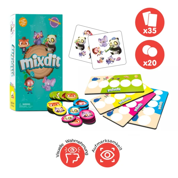 Mixdit, Dikkat ve Görsel Algıyı Geliştiren Kutu Oyunu (3-6 Yaş) - Görsel 2