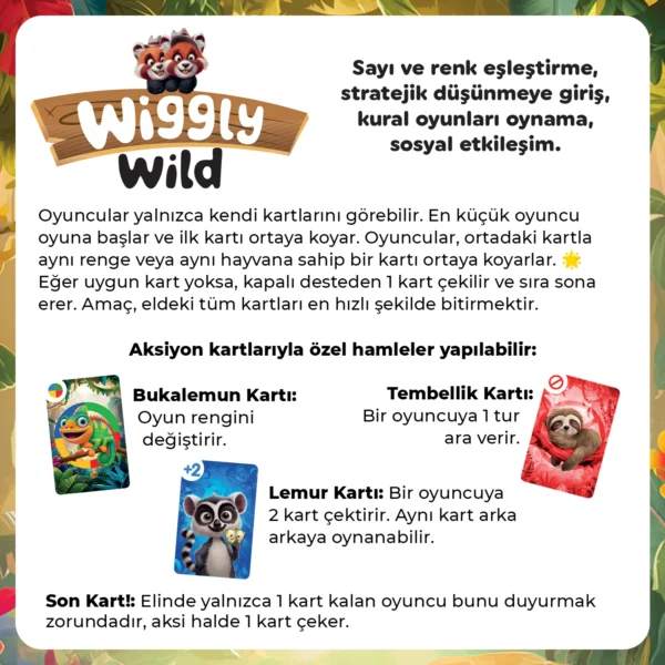 Wiggly Wild, Renk ve Sayı Eşleştirme Kart Oyunu (3-6 Yaş) - Görsel 5