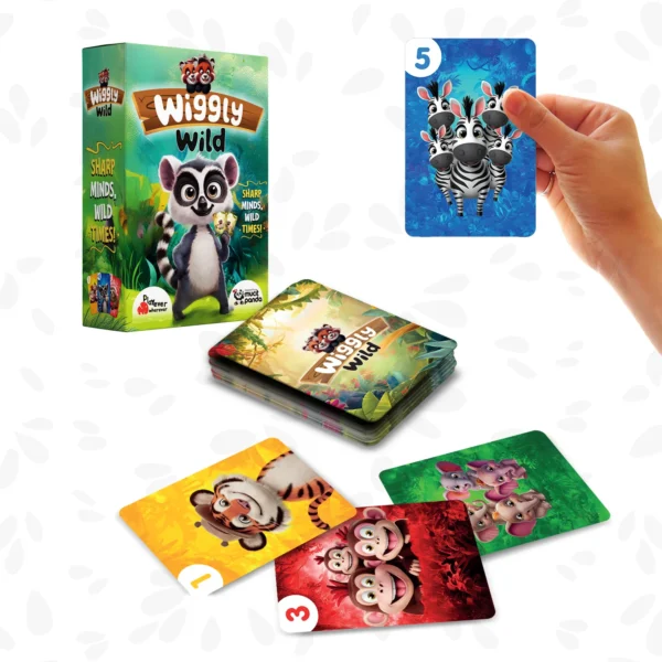 Wiggly Wild, Farb- und Zahlenkartenspiel (3-6 Jahre) – Bild 4