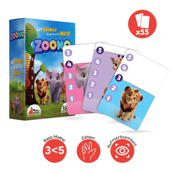 Zoono, Kartenspiel zum Erlernen von Zahlen und Zählen (3-5 Jahre) – Bild 2