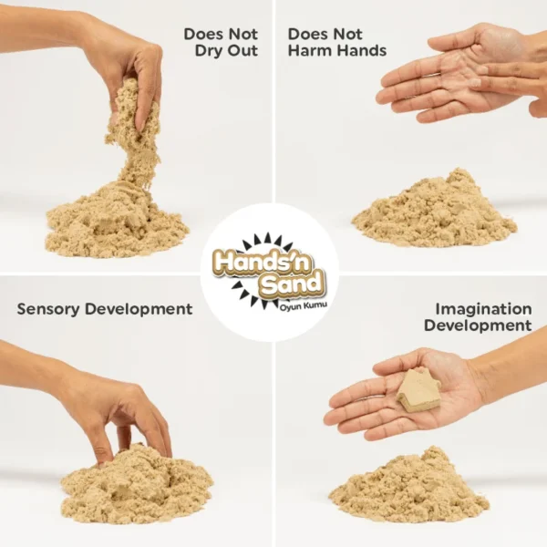 Playever Hands in Sand Natural Kinetic Play Sand 500 gr - Natural - Image 3