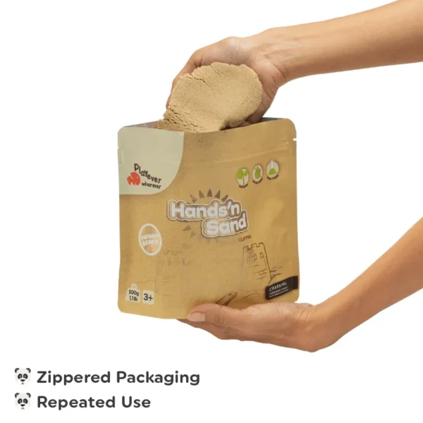 Playever Hands in Sand Natural Kinetic Play Sand 500 gr - Natural - Image 2