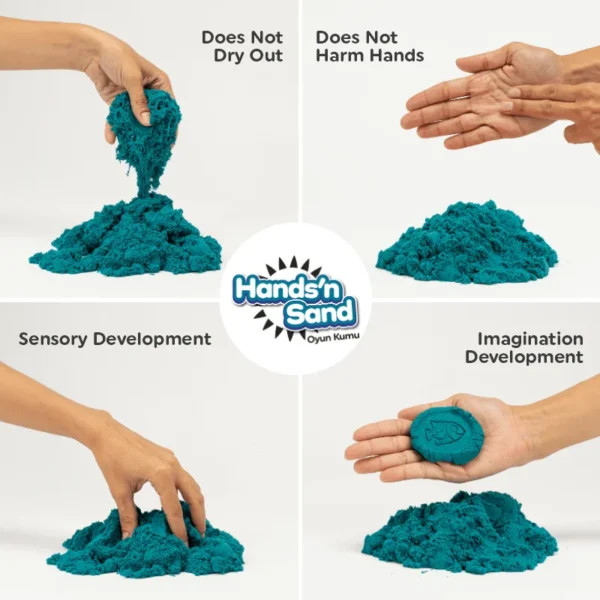 Playever Hands in Sand Natural Kinetic Play Sand 500 gr - Blue - Image 3