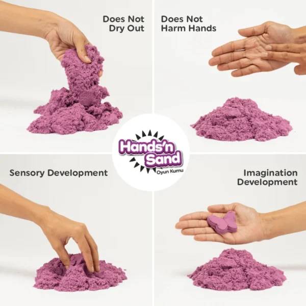 Playever Hands in Sand Natural Kinetic Play Sand 500 gr - Purple - Image 3