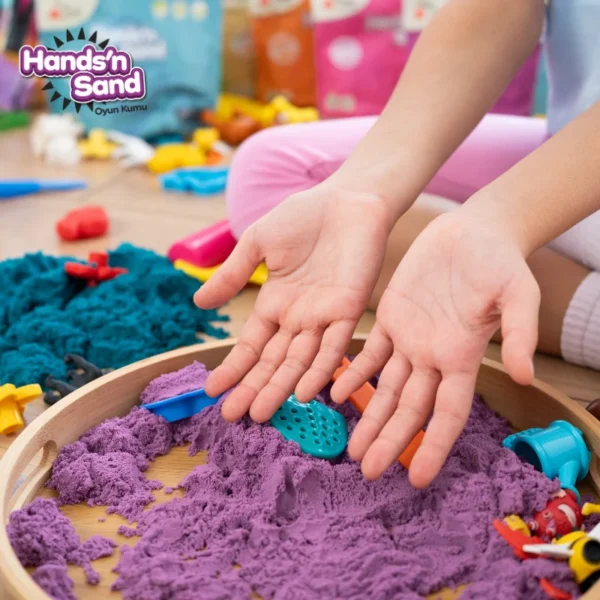 Playever Hands in Sand Natural Kinetic Play Sand 500 gr - Purple - Image 6