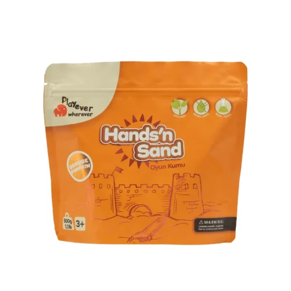 Playever Hands'n Sand Doğal Kinetik Oyun Kumu 500gr - Turuncu - Görsel 8